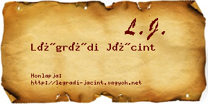 Légrádi Jácint névjegykártya