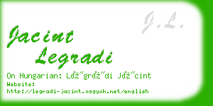 jacint legradi business card